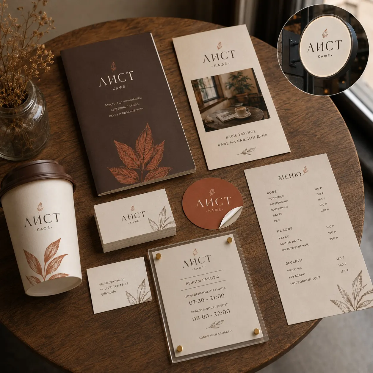 Кафе: меню и малые носители